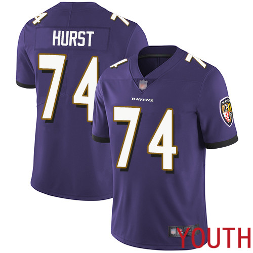 Baltimore Ravens Limited Purple Youth James Hurst Home Jersey NFL Football #74 Vapor Untouchable